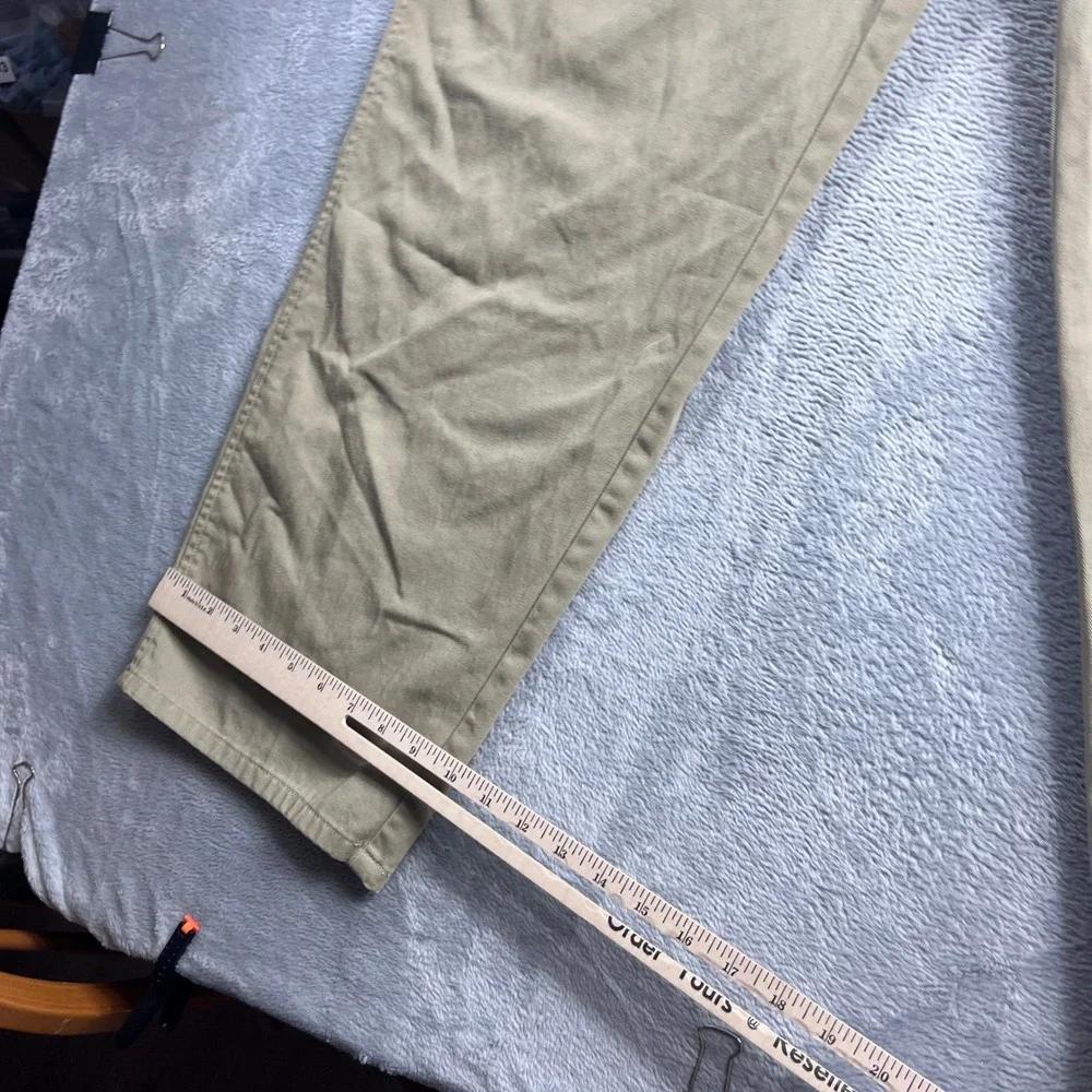 Polo Ralph Lauren Mens 42x30 Pleated Chino Pants Khaki Tan Made in USA Adjusters